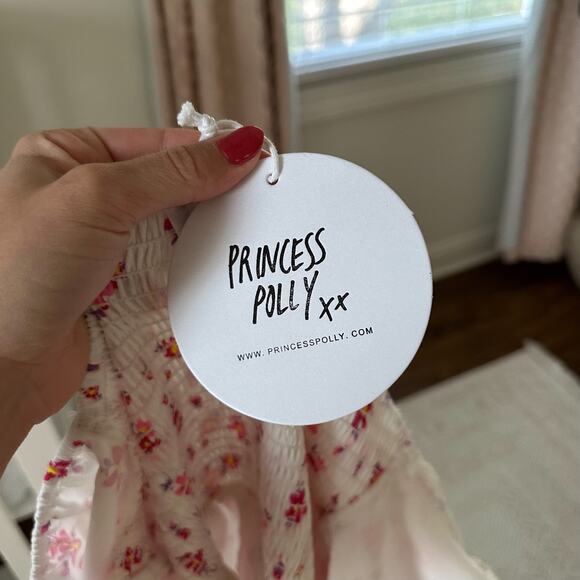 Princess Polly Ruth Mini Dress White Pink - Picture 11 of 12